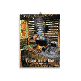 Affiche de la Réunion Cuisine Feu de Bois 30 × 40 cm / Sans Cadre - Univile