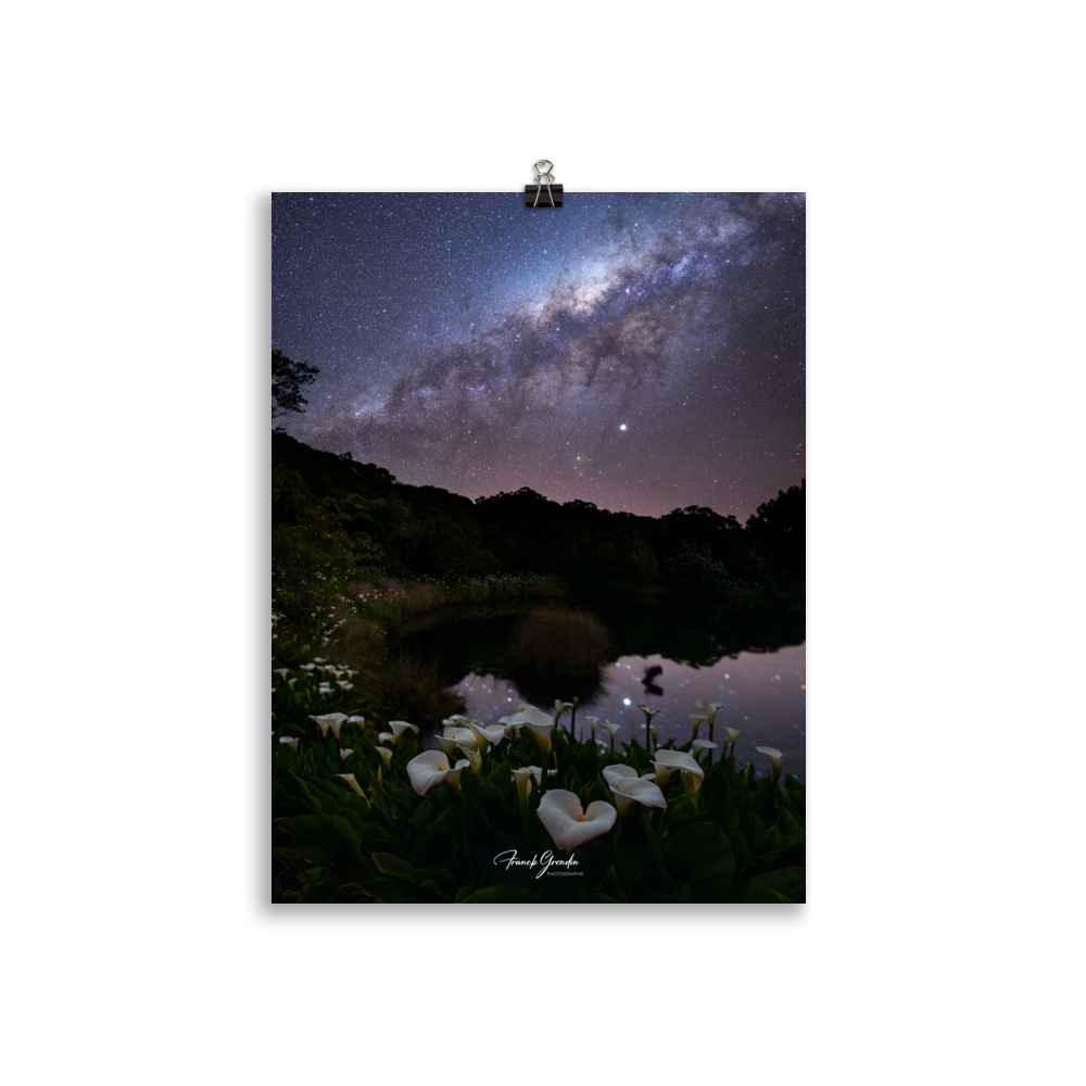 Affiche de La Réunion VOIE LACTEE PITON DE L'EAU 30 × 40 cm / Sans cadre - Univile La Réunion