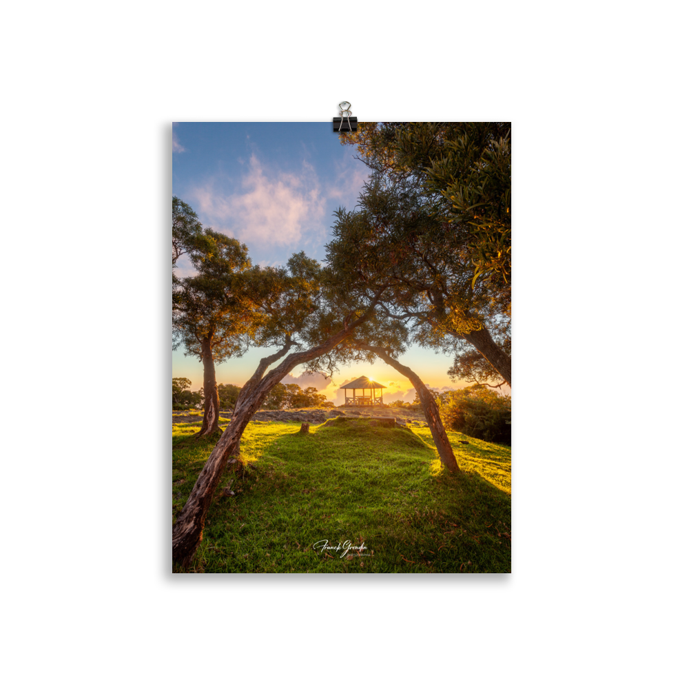 Affiche de La Réunion Kiosque Maïdo sunset 30 × 40 cm / Sans cadre - Univile La Réunion