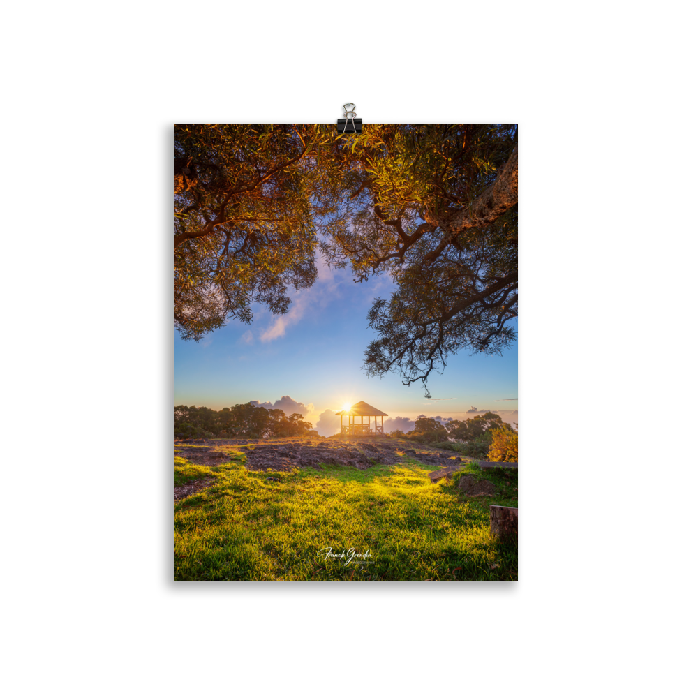 Affiche de La Réunion Sunset Kiosque Maïdo 30×40 cm / Sans cadre - Univile La Réunion