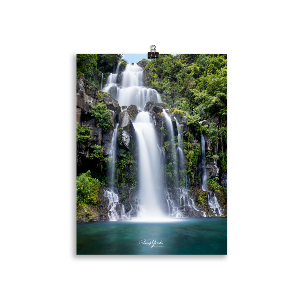Affiche de La Réunion Cascade des Aigrettes 30 × 40 cm / Sans cadre - Univile La Réunion