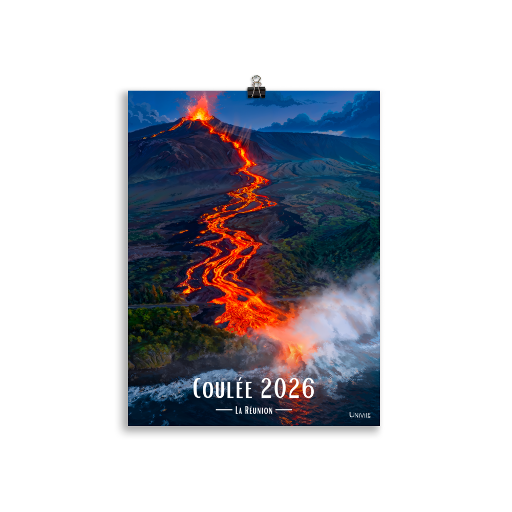 Affiche de La Réunion Coulée 2026 30 × 40 cm / Sans cadre - Univile La Réunion