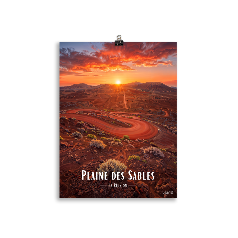 Affiche de La Réunion Plaine des Sables 30 × 40 cm / Sans cadre - Univile La Réunion
