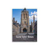 Affiche de Bretagne Église Saint-Ronan 30×40 cm / Sans cadre - Univile Bretagne