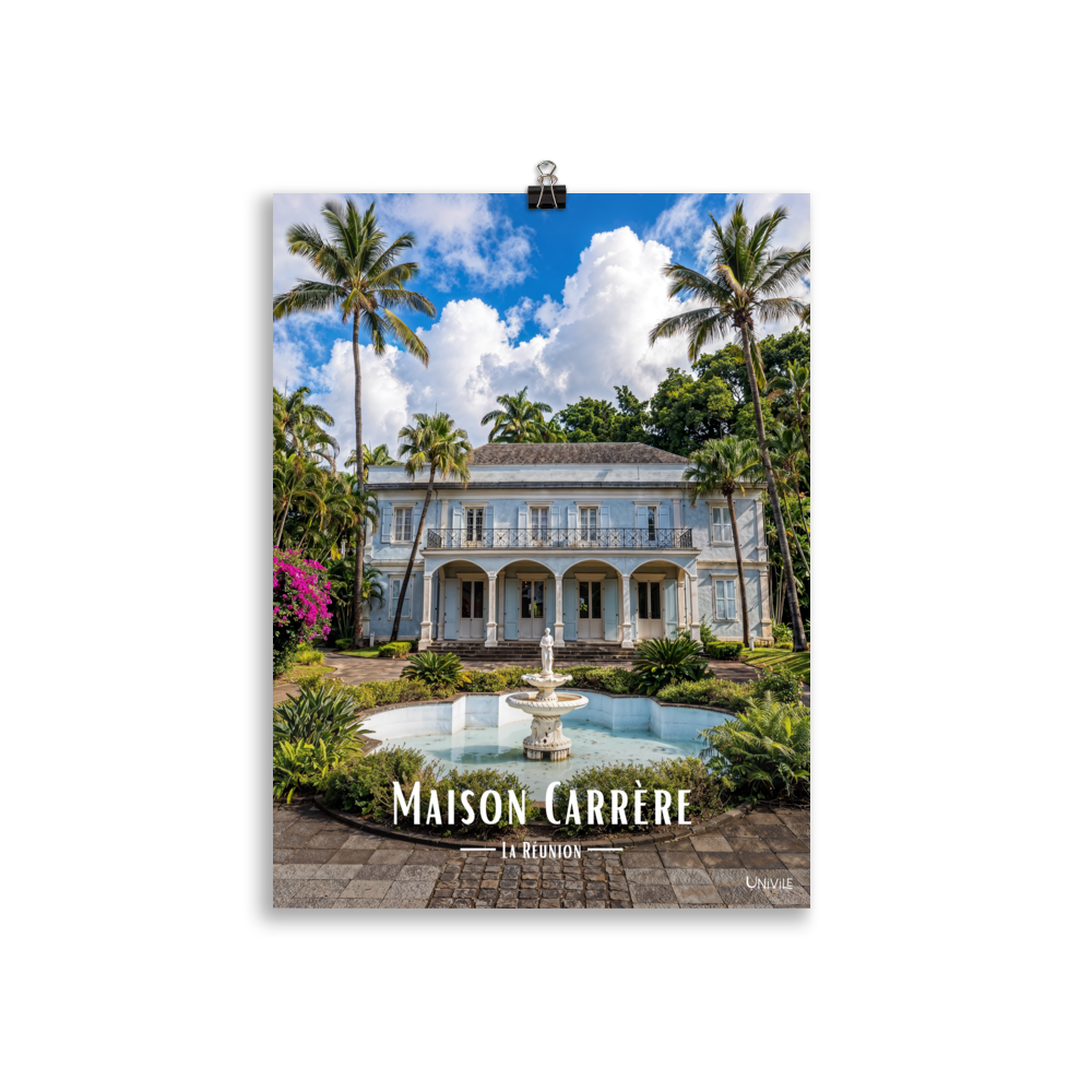 Affiche de La Réunion Maison Carrère 30 × 40 cm / Sans cadre - Univile La Réunion