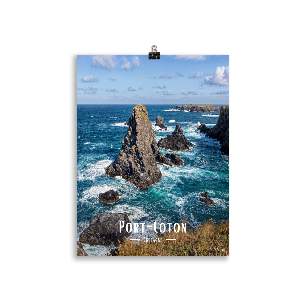 Affiche de Bretagne Port-Coton 30 × 40 cm / Sans cadre - Univile Bretagne