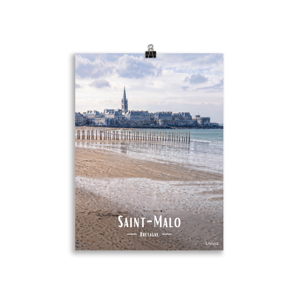 Affiche de Bretagne Saint-Malo 30 × 40 cm / Sans cadre - Univile Bretagne