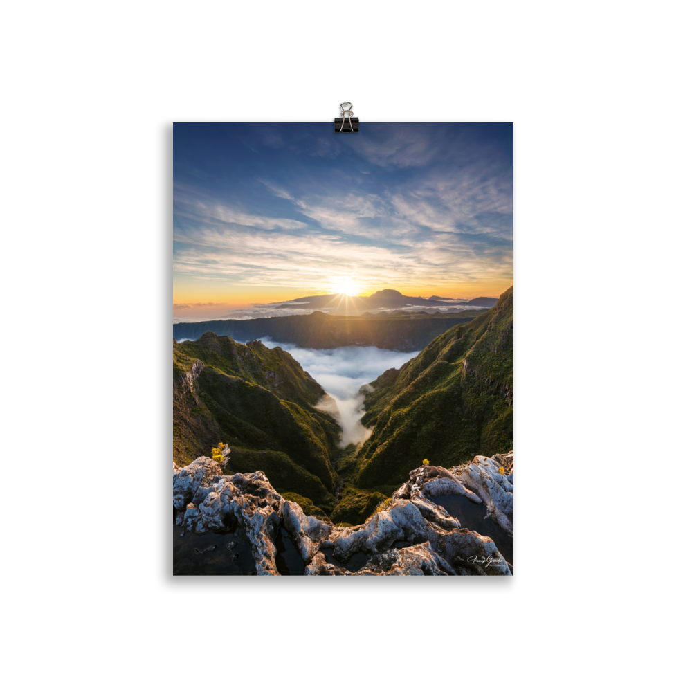 Affiche de La Réunion Rivière des Remparts au Crépuscule 30 × 40 cm / Sans cadre - photographie Franck Grondin