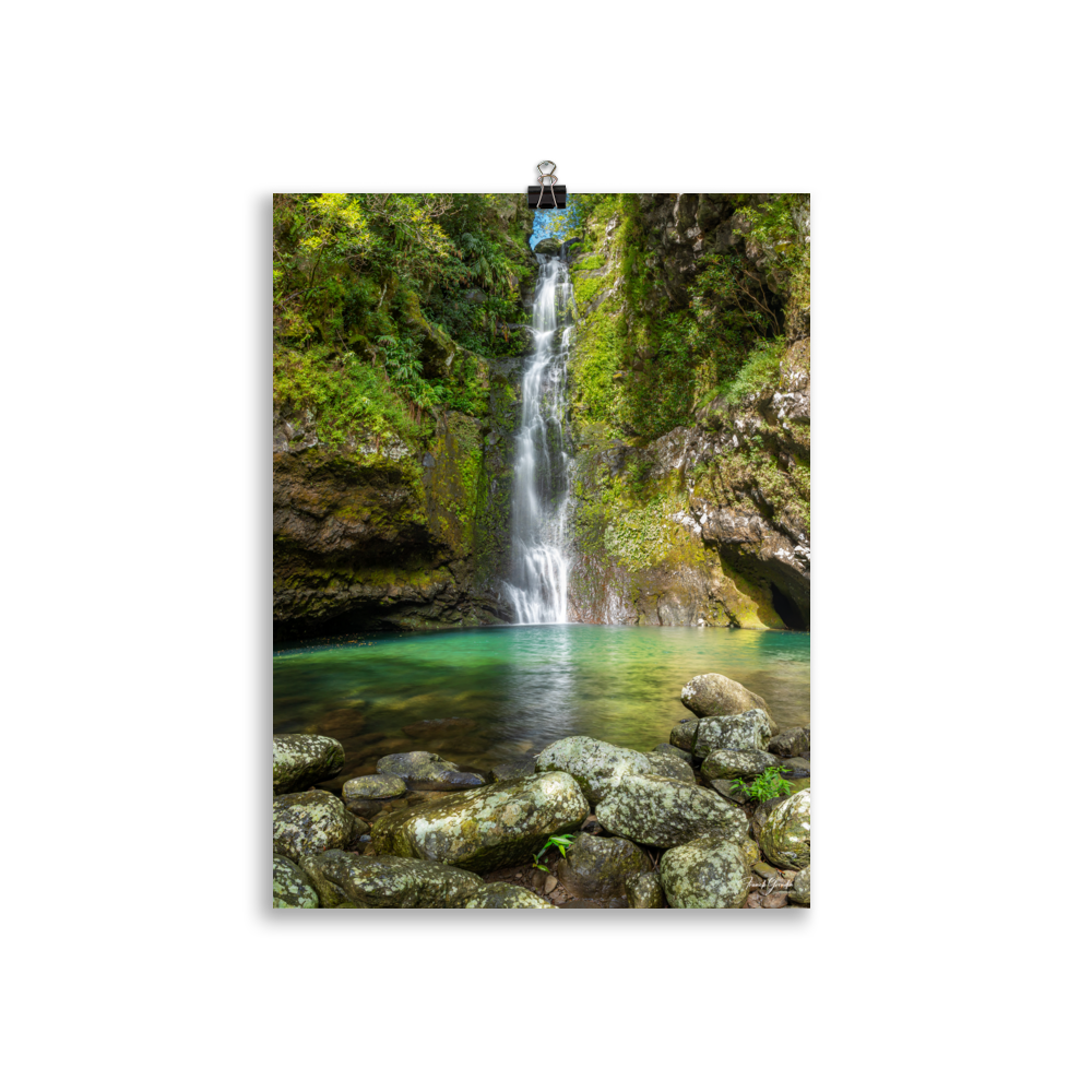 Affiche de La Réunion Cascade du Bassin Chouchou 30 × 40 cm / Sans cadre - photographie Franck Grondin