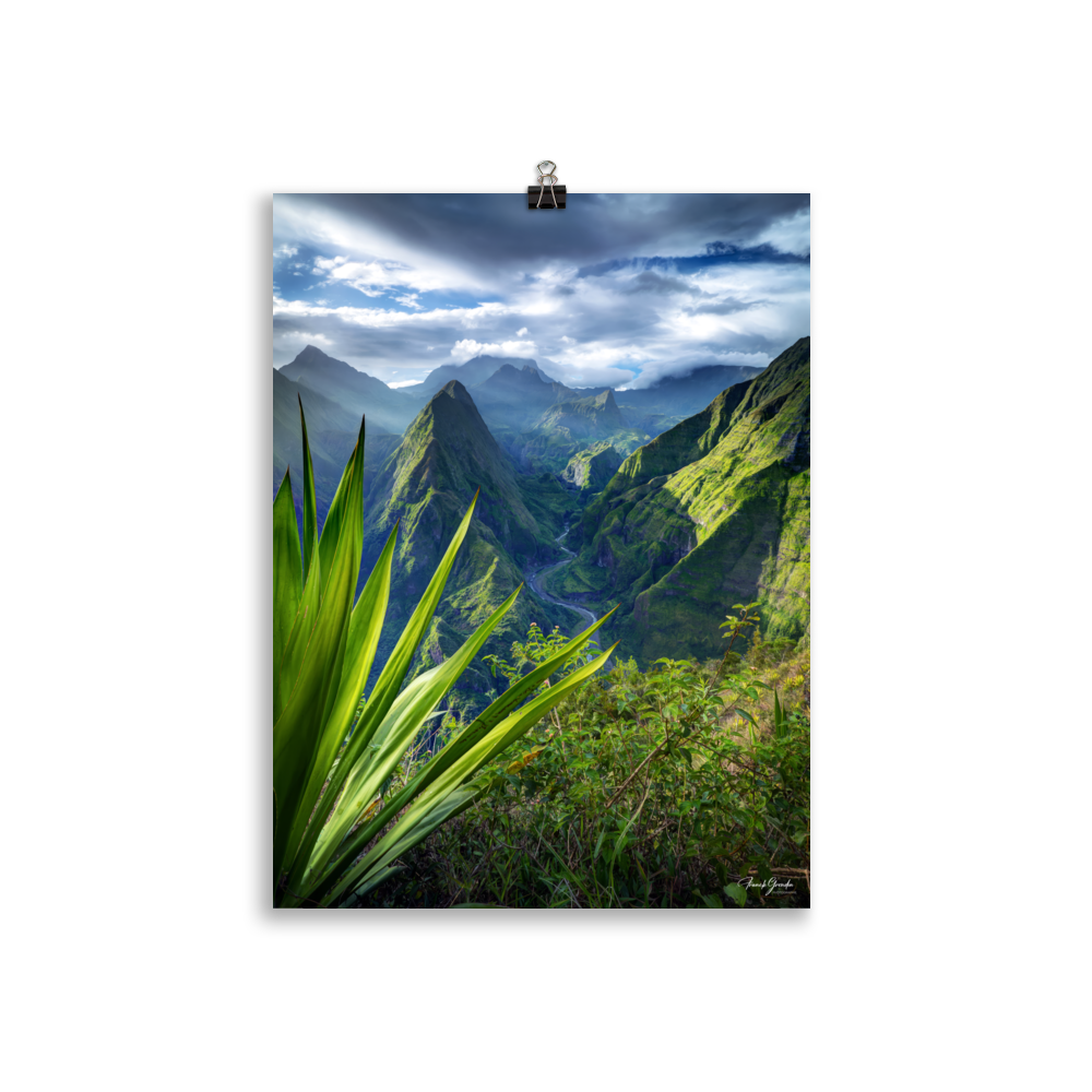 Affiche de La Réunion Mafate, Ciel Tourmenté 30 × 40 cm / Sans cadre - photographie Franck Grondin