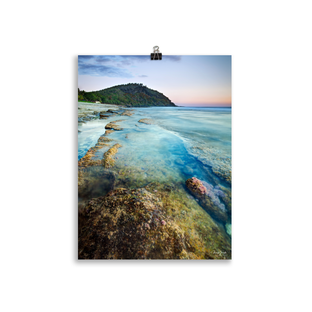 Affiche de La Réunion Crépuscule sur le Piton de Grande Anse 30 × 40 cm / Sans cadre - photographie Franck Grondin