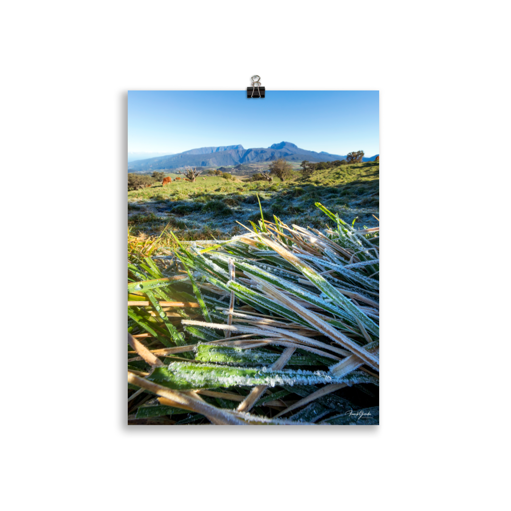 Affiche de La Réunion Givre sur les Hauts du Volcan 30 × 40 cm / Sans cadre - photographie Franck Grondin