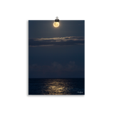 Affiche de La Réunion Lune Rousse sur l'Océan 30 × 40 cm / Sans cadre - photographie Franck Grondin