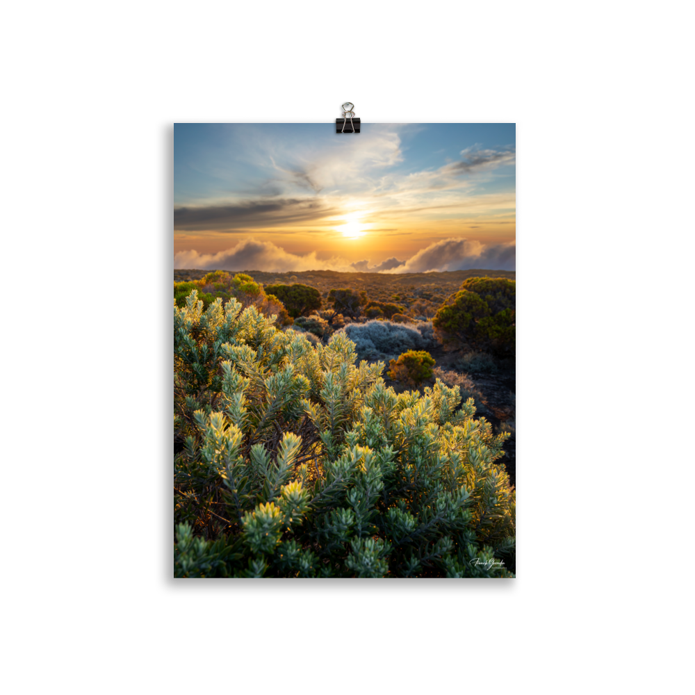 Affiche de La Réunion Crépuscule sur le Pas des Sables 30 × 40 cm / Sans cadre - photographie Franck Grondin
