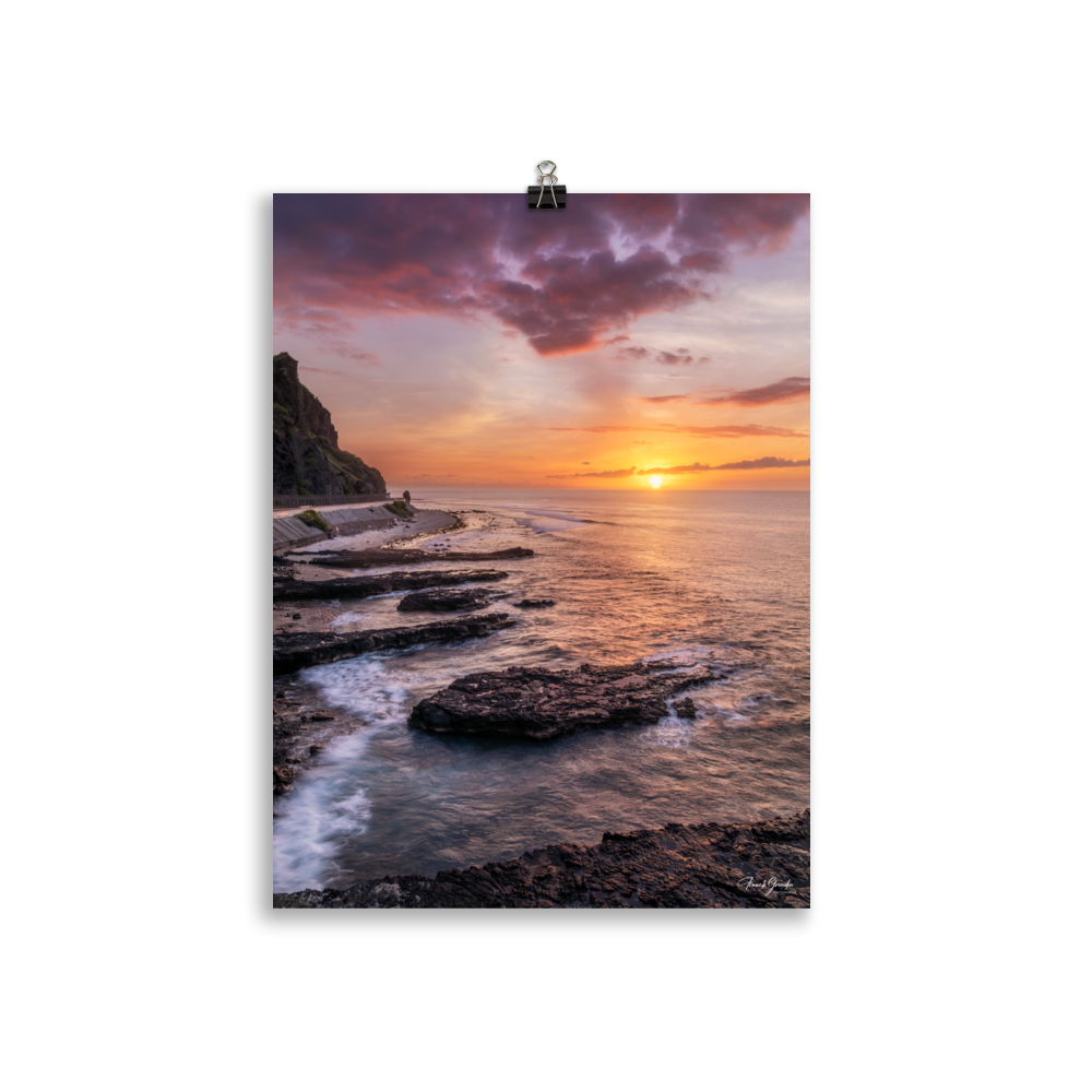 Affiche de La Réunion Crépuscule au Cap Champagne 30 × 40 cm / Sans cadre - photographie Franck Grondin