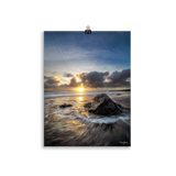 Affiche de La Réunion Coucher de Soleil sur Bois Blanc 30 × 40 cm / Sans cadre - photographie Franck Grondin