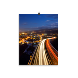 Affiche de La Réunion La Route des Tamarins de Nuit 30 × 40 cm / Sans cadre - photographie Franck Grondin
