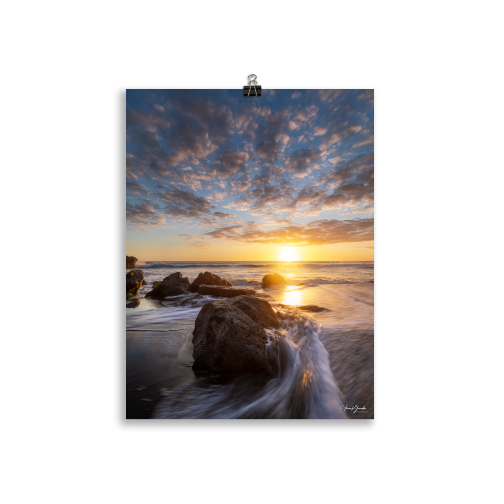 Affiche de La Réunion Coucher de Soleil à la Pointe du Diable 30 × 40 cm / Sans cadre - photographie Franck Grondin