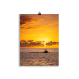 Affiche de La Réunion Retour au Port au Soleil Couchant 30 × 40 cm / Sans cadre - photographie Franck Grondin