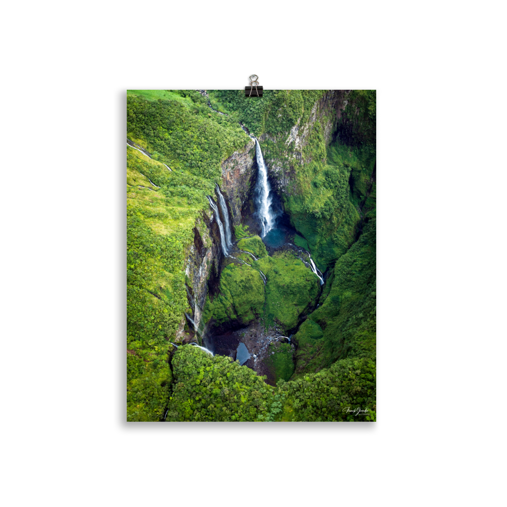 Affiche de La Réunion Le Trou de Fer vu du Ciel 30 × 40 cm / Sans cadre - photographie Franck Grondin