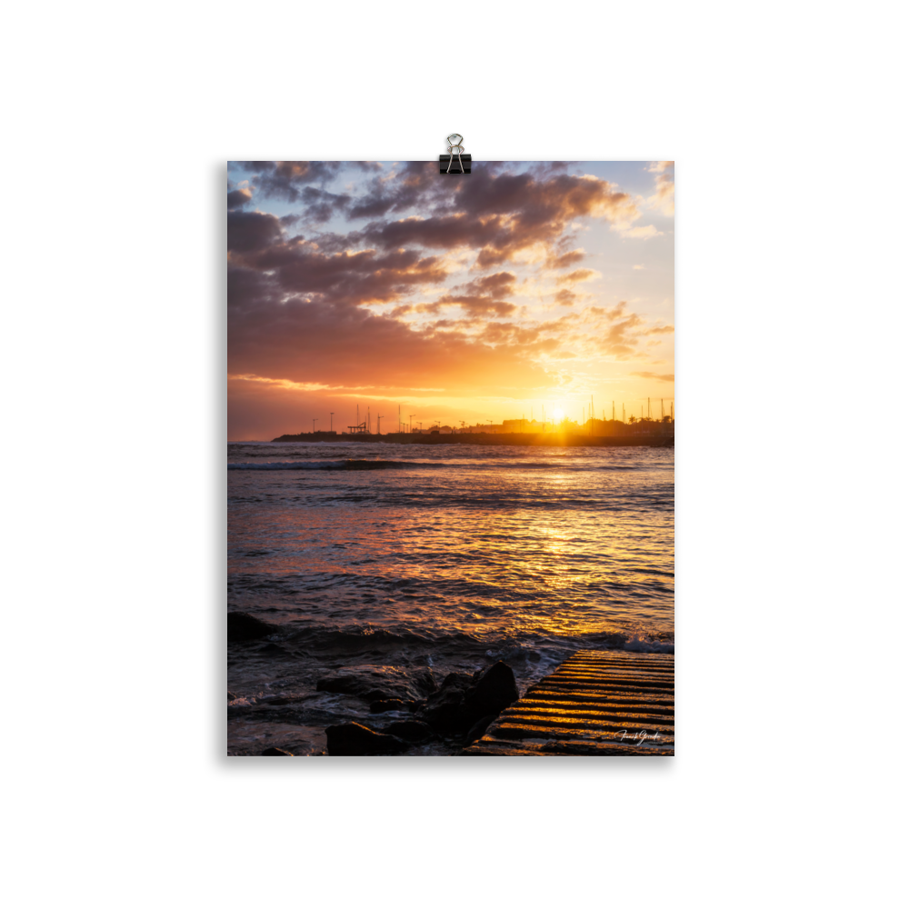 Affiche de La Réunion Saint-Pierre depuis Terre-Sainte 30 × 40 cm / Sans cadre - photographie Franck Grondin