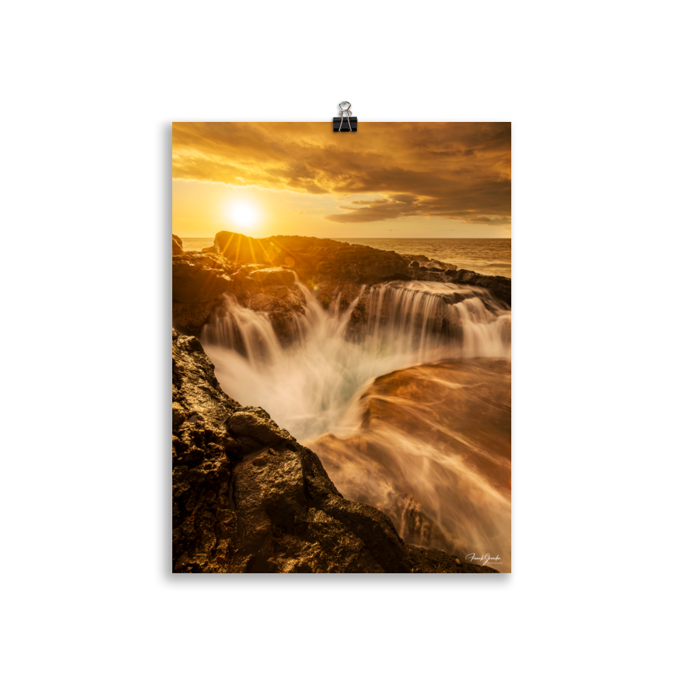Affiche de La Réunion Le Souffleur de la Pointe des Châteaux 30 × 40 cm / Sans cadre - photographie Franck Grondin