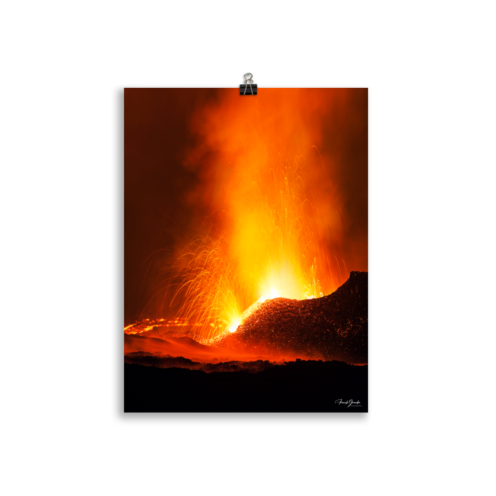 Affiche de La Réunion Fontaines de Lave, Mai 2015 30 × 40 cm / Sans cadre - photographie Franck Grondin