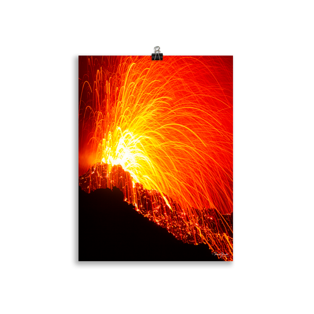 Affiche de La Réunion Éruption de Février 2015 30 × 40 cm / Sans cadre - photographie Franck Grondin