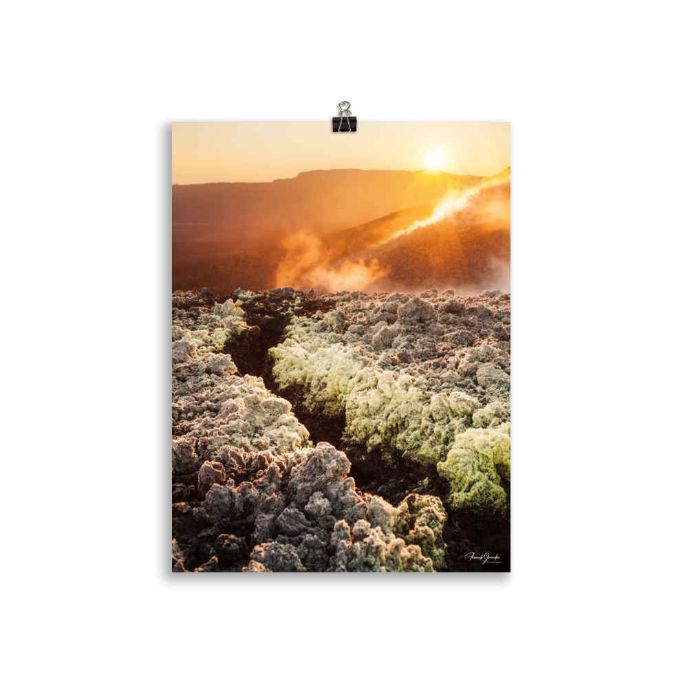 Affiche de La Réunion Éruption d'Août 2015 30 × 40 cm / Sans cadre - photographie Franck Grondin
