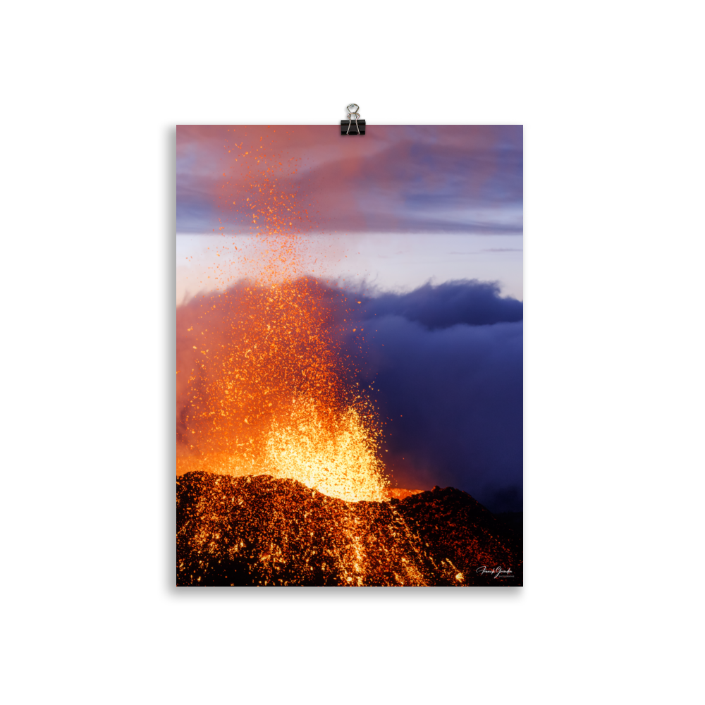 Affiche de La Réunion Rivière de Lave, Août 2015 30 × 40 cm / Sans cadre - photographie Franck Grondin
