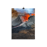 Affiche de La Réunion Le Piton de la Fournaise vu du Ciel 30 × 40 cm / Sans cadre - photographie Franck Grondin