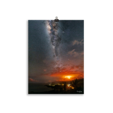 Affiche de La Réunion La Fournaise sous la Voie Lactée 30 × 40 cm / Sans cadre - photographie Franck Grondin