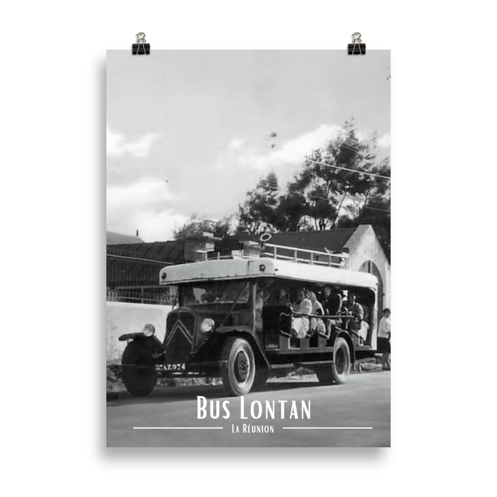 Affiche de la Réunion Car Courant d’Air Noir & Blanc  - Univile