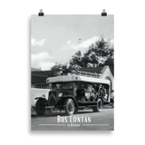 Affiche de la Réunion Car Courant d’Air Noir & Blanc  - Univile