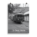 Affiche de La Réunion Ti-Train Lontan Noir & Blanc 50 × 70 cm / Sans Cadre - Univile