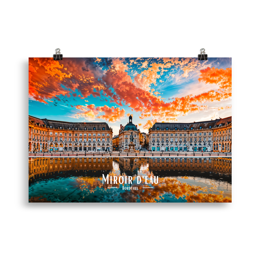 Affiche de Bordeaux Miroir d’eau - Bordeaux  - Univile