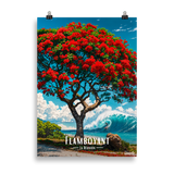 Affiche de La Réunion Flamboyant du Lagon 50 × 70 cm / Sans cadre - Univile La Réunion