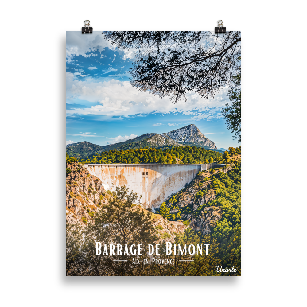 Affiche Barrage de la Sainte-Victoire  50 × 70 cm / Sans Cadre - Univ'île