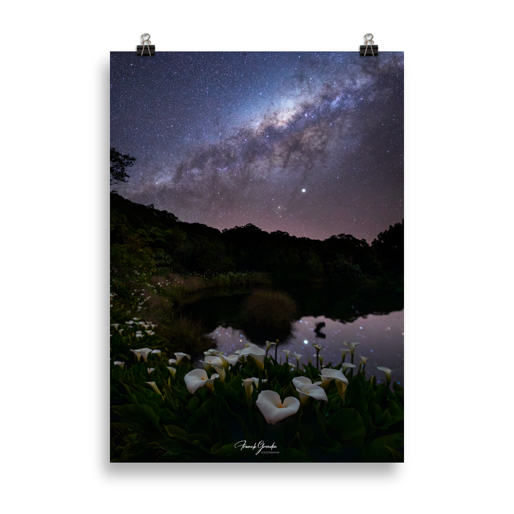 Affiche de La Réunion VOIE LACTEE PITON DE L'EAU 50 × 70 cm / Sans cadre - Univile La Réunion