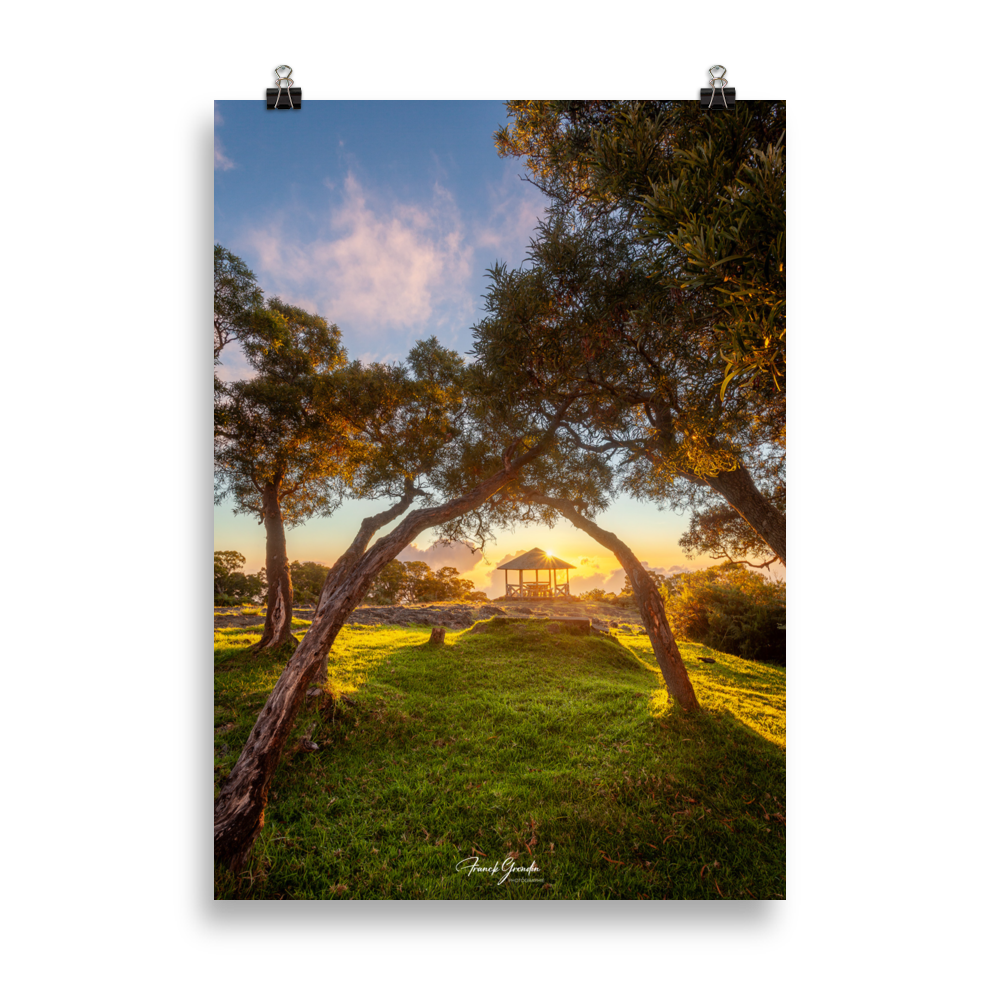 Affiche de La Réunion Kiosque Maïdo sunset 50 × 70 cm / Sans cadre - Univile La Réunion
