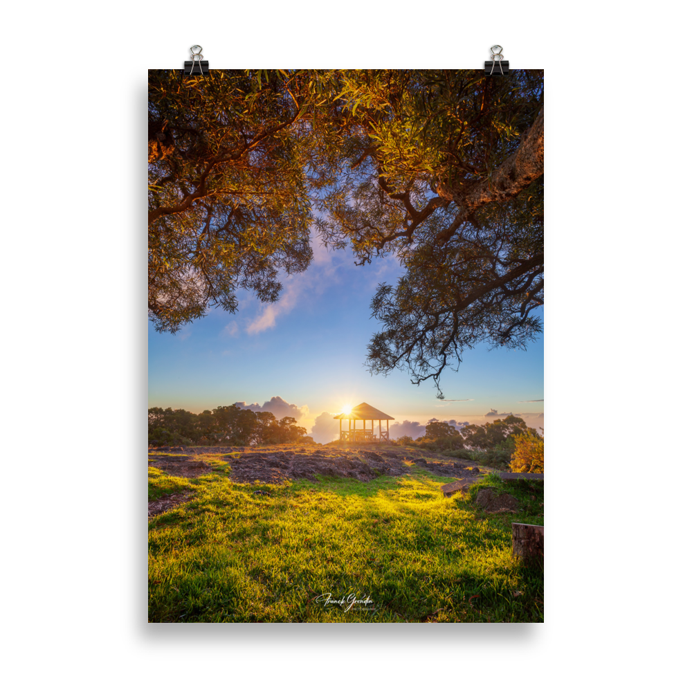 Affiche de La Réunion Sunset Kiosque Maïdo 50×70 cm / Sans cadre - Univile La Réunion