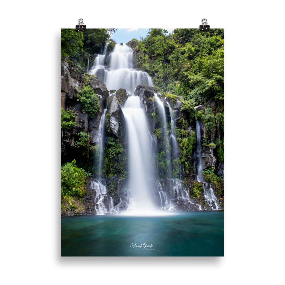 Affiche de La Réunion Cascade des Aigrettes 50 × 70 cm / Sans cadre - Univile La Réunion