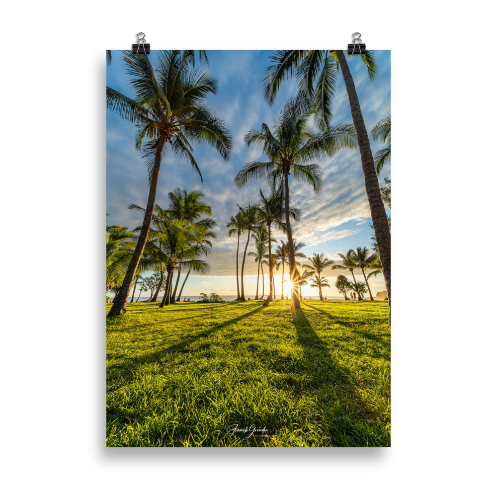 Affiche de La Réunion Sunset Grande Anse 50 × 70 cm / Sans cadre - Univile La Réunion