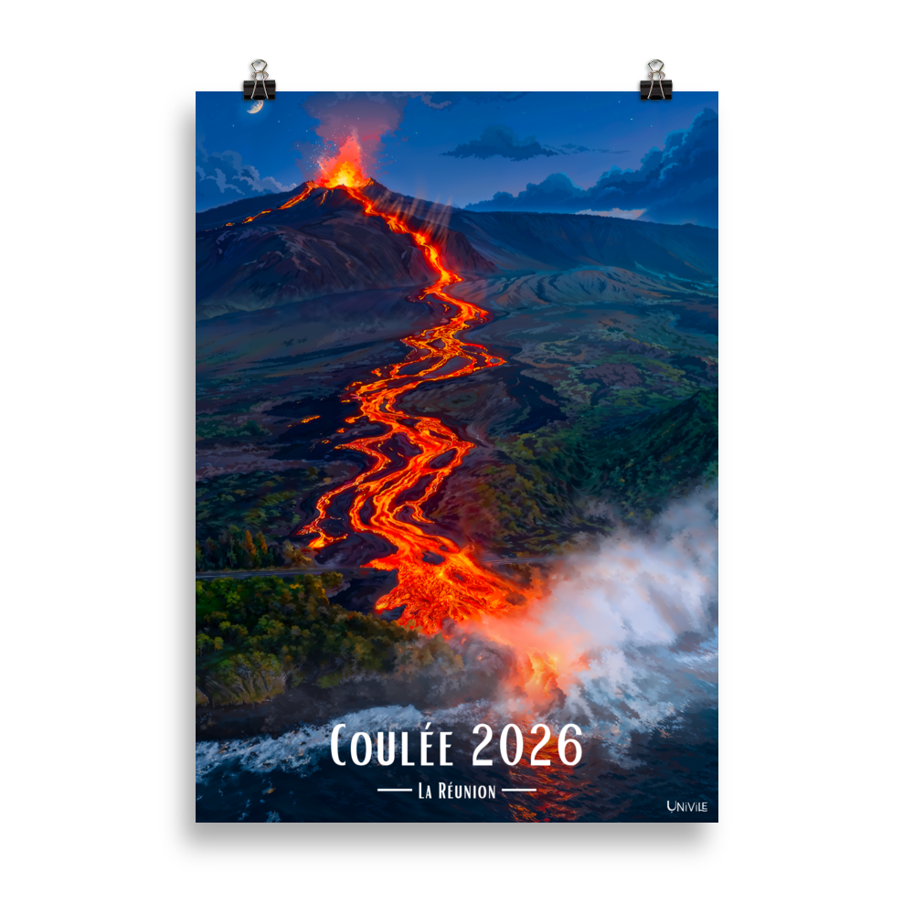 Affiche de La Réunion Coulée 2026 50 × 70 cm / Sans cadre - Univile La Réunion