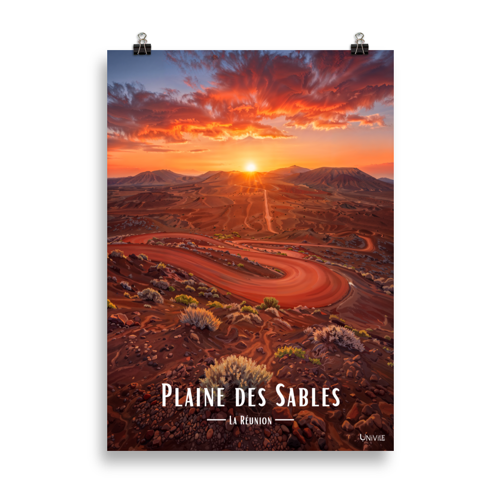 Affiche de La Réunion Plaine des Sables 50 × 70 cm / Sans cadre - Univile La Réunion