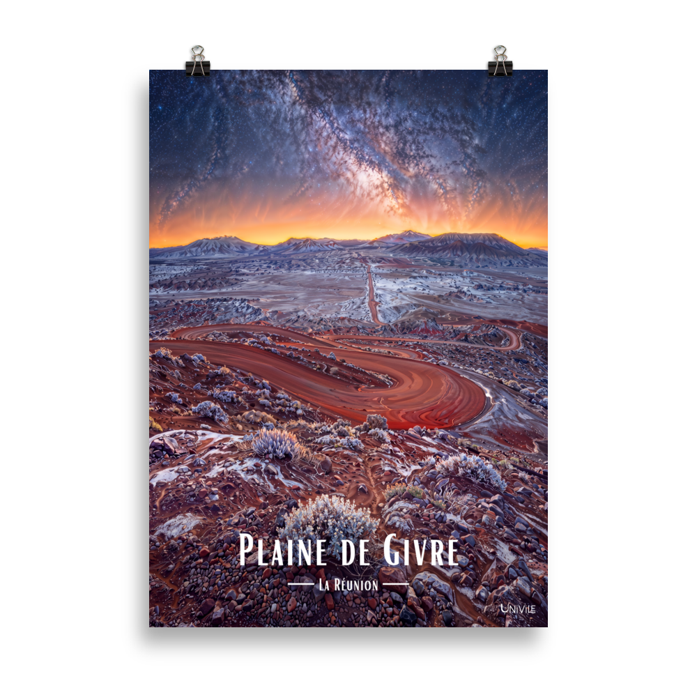 Affiche de La Réunion Plaine de Givre 50 × 70 cm / Sans cadre - Univile La Réunion