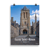 Affiche de Bretagne Église Saint-Ronan 50×70 cm / Sans cadre - Univile Bretagne