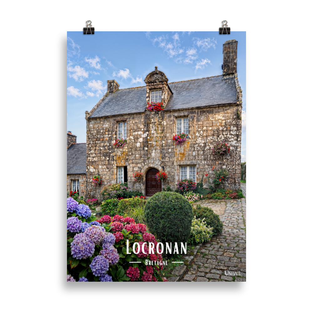 Affiche de Bretagne Locronan 50 × 70 cm / Sans cadre - Univile Bretagne