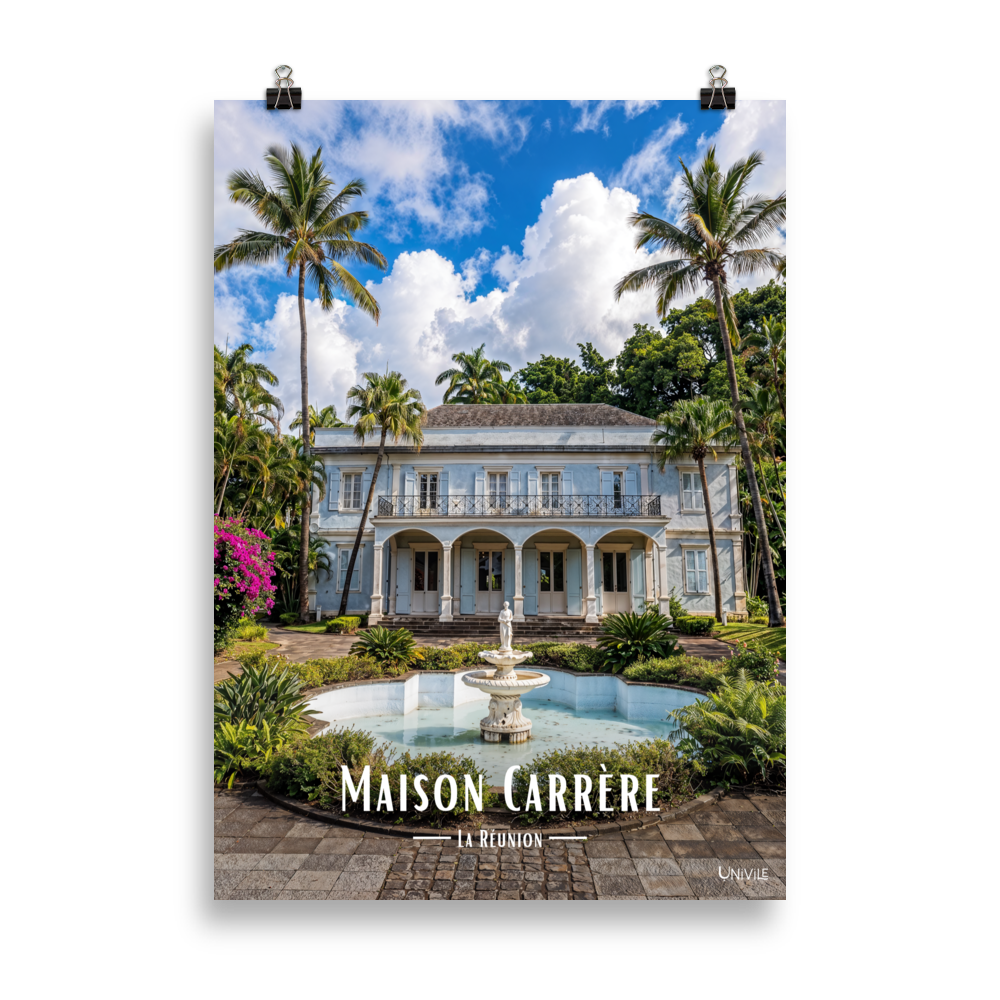 Affiche de La Réunion Maison Carrère 50 × 70 cm / Sans cadre - Univile La Réunion