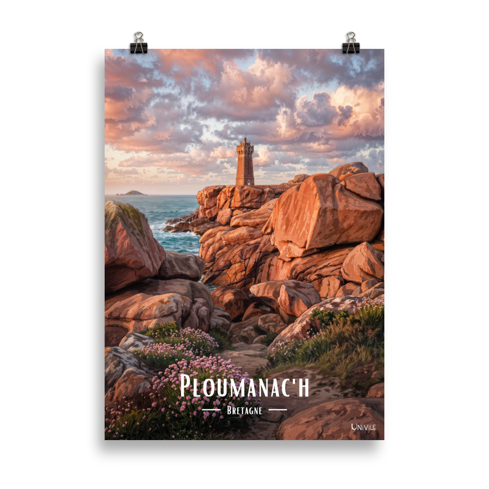 Affiche de Bretagne Ploumanac'h 50 × 70 cm / Sans cadre - Univile Bretagne